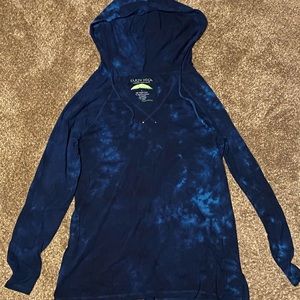 Blue Tie-dye Hoodie Size:Large
